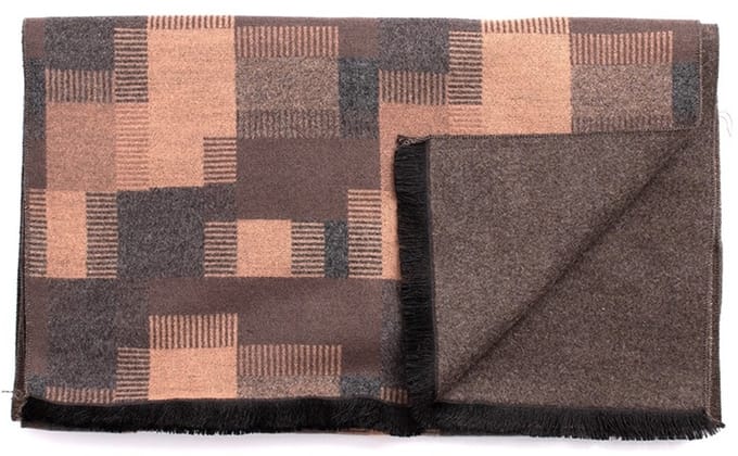 DIONE Viscose scarf with patchwork Orange (TRSCIE214 - 507)