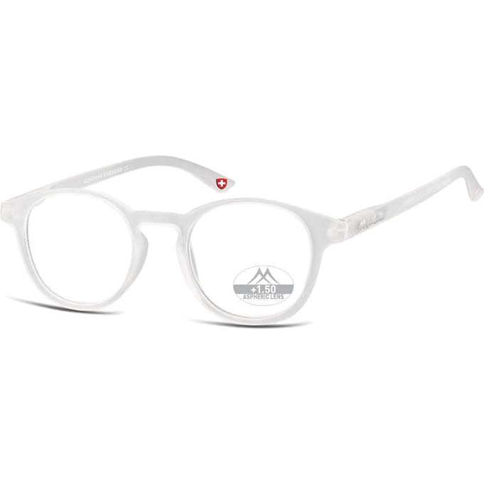 Montana Eyewear MR52D ronde leesbril +2.00 milky transparant