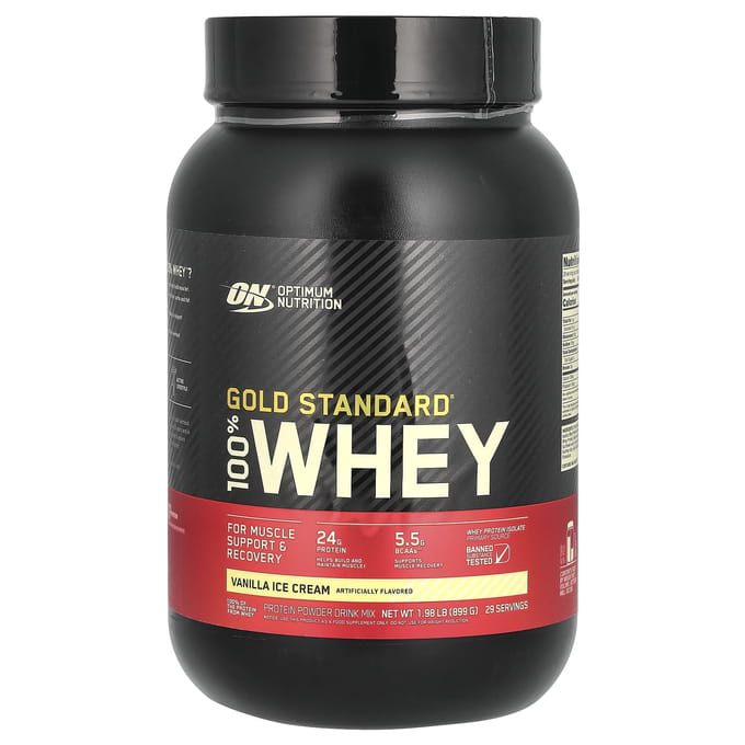 Optimum Nutrition, Gold Standard 100% Whey, Glace Vanille, 2 lb (907 g)