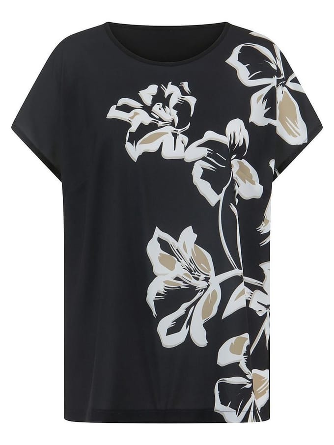 Shirt aangeknipte mouwen Van Emilia Lay zwart