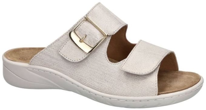 Solidus -Dames - off-white/ecru/parel - slippers & muiltjes - maat 38.5
