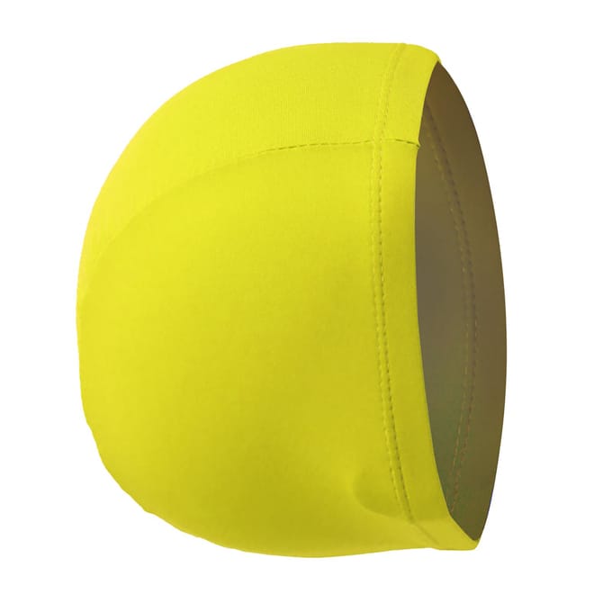 Bonnet de Bain Haute Élasticité Épais Bonnets de Bain Polyester Bonnets de Natation pour Femmes Hommes jaune
