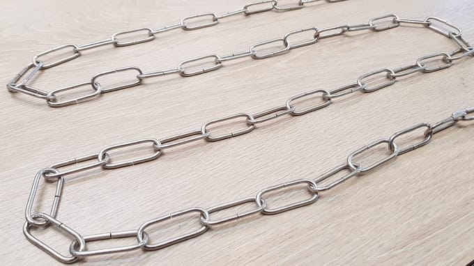 Sierketting lang – 2,8 mm staal zwart – ketting per meter – voetketting