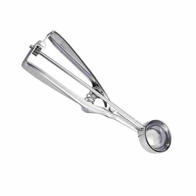 Roestvrijstalen IJsschep Koekjesschep IJsschep met Trigger(4 cm doorsnee) L gray