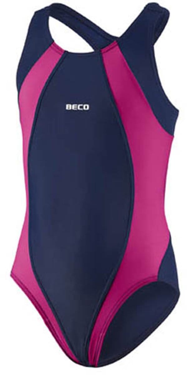Beco Meisjesbadpak Donkerblauw/roze - 140