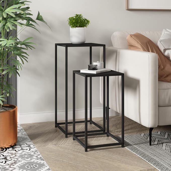 Tijdloze Bijzettafel Set van 2 - Zwart