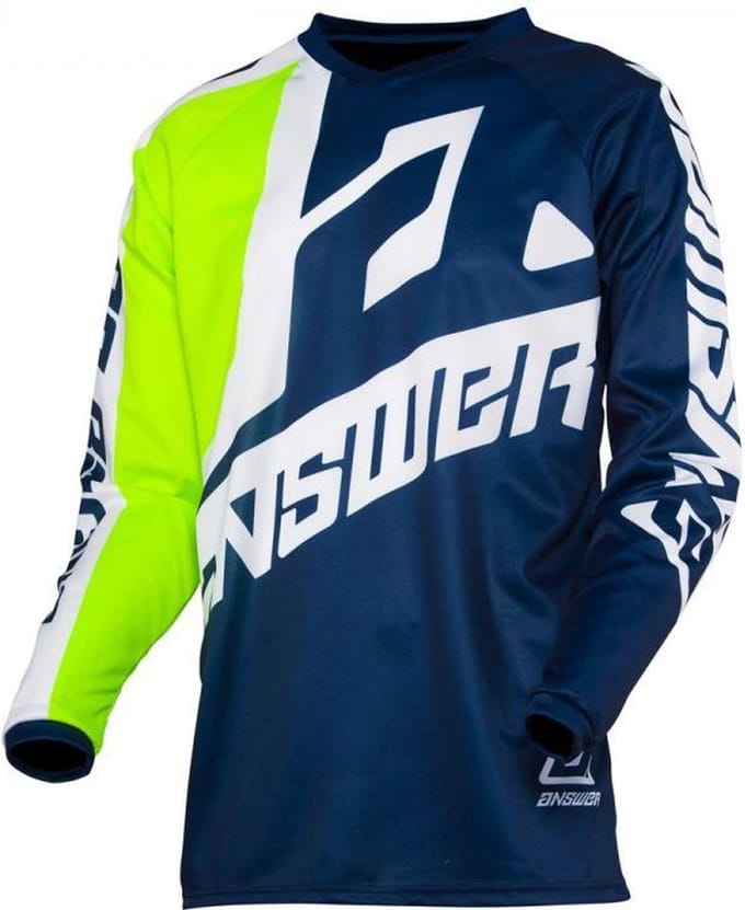 Maillot tee shirt pour moto cross enduro Taille L Answer Syncron Voyd Hyper Acid vert