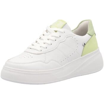 Rieker dames plateausneaker wit/lichtgroen