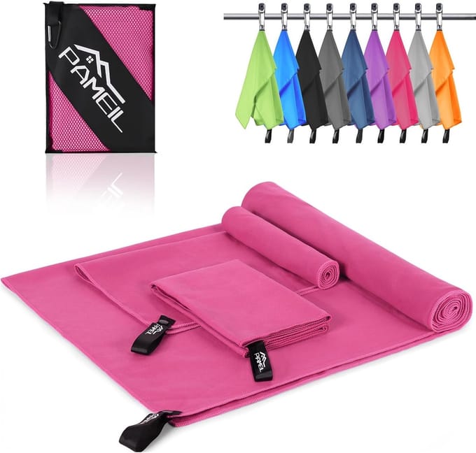 Microvezel Handdoeken Set van 3 - Sneldrogend en Compact voor Fitness en Reizen