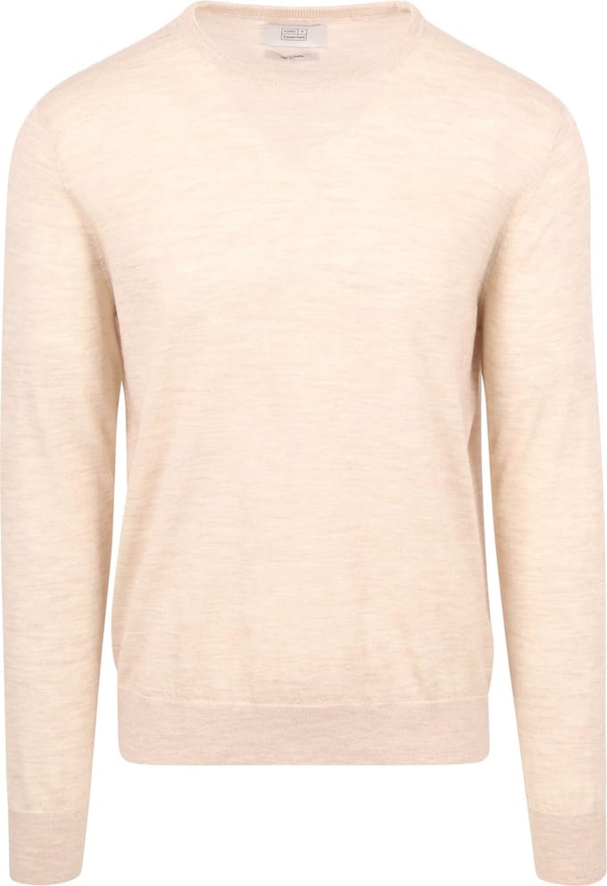 King Essentials The John Pullover Merino Ecru - Maat S - Heren - Pullovers