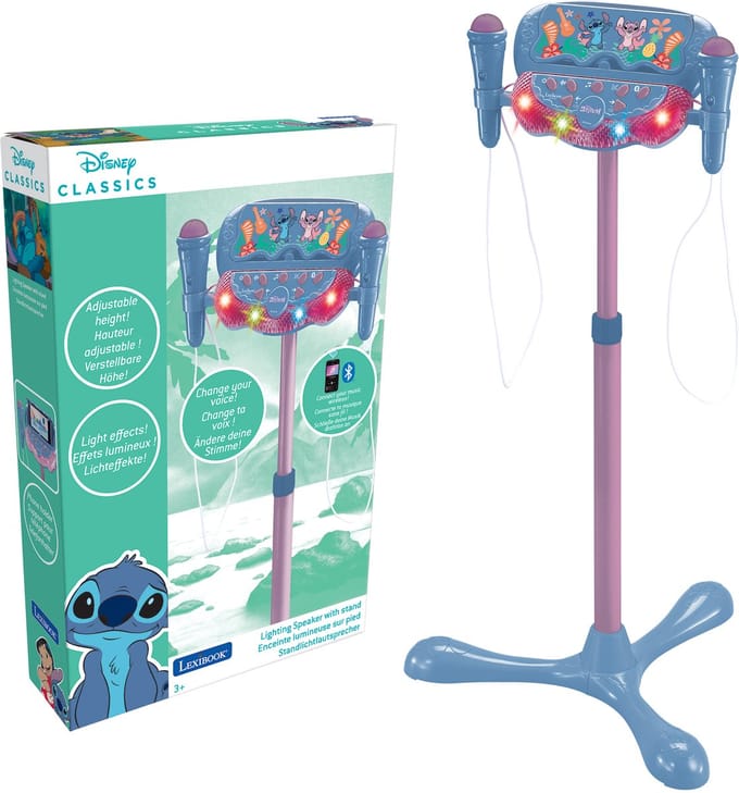 Lexibook - Disney Stitch - BT Staande Microfoon met 2 Mics &