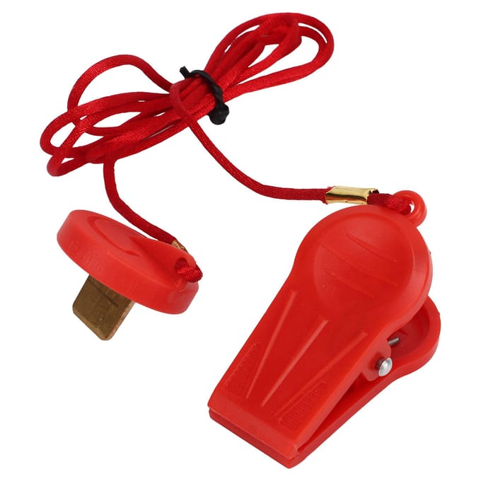 2 stuks veiligheidsschakelaar voor loopband, noodstopmagneet, sleutel met ronde inzet, rood red