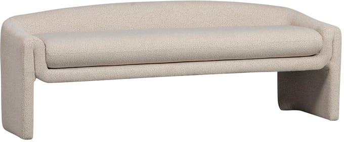 WOOOD Zone Bankje - Polyester - Beige - 58x160x55