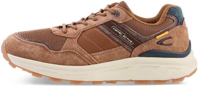 camel active Sneaker van nubuck en textielmix met comfortabele zool - Maat - Cognacmenswear-41