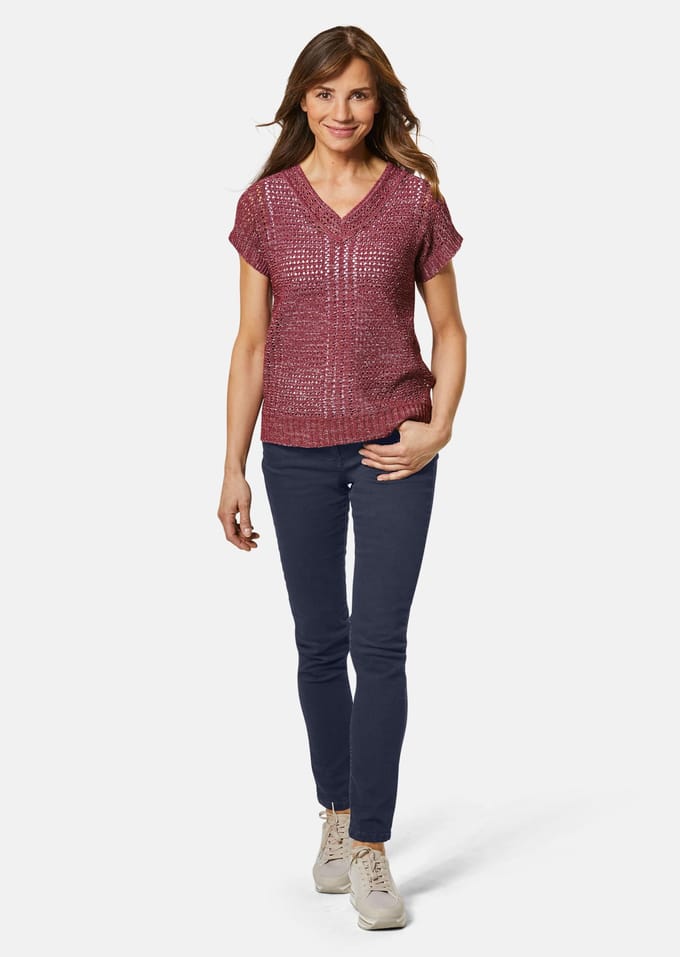 Pullover - bordeaux - Gr. 21 van Goldner Fashion