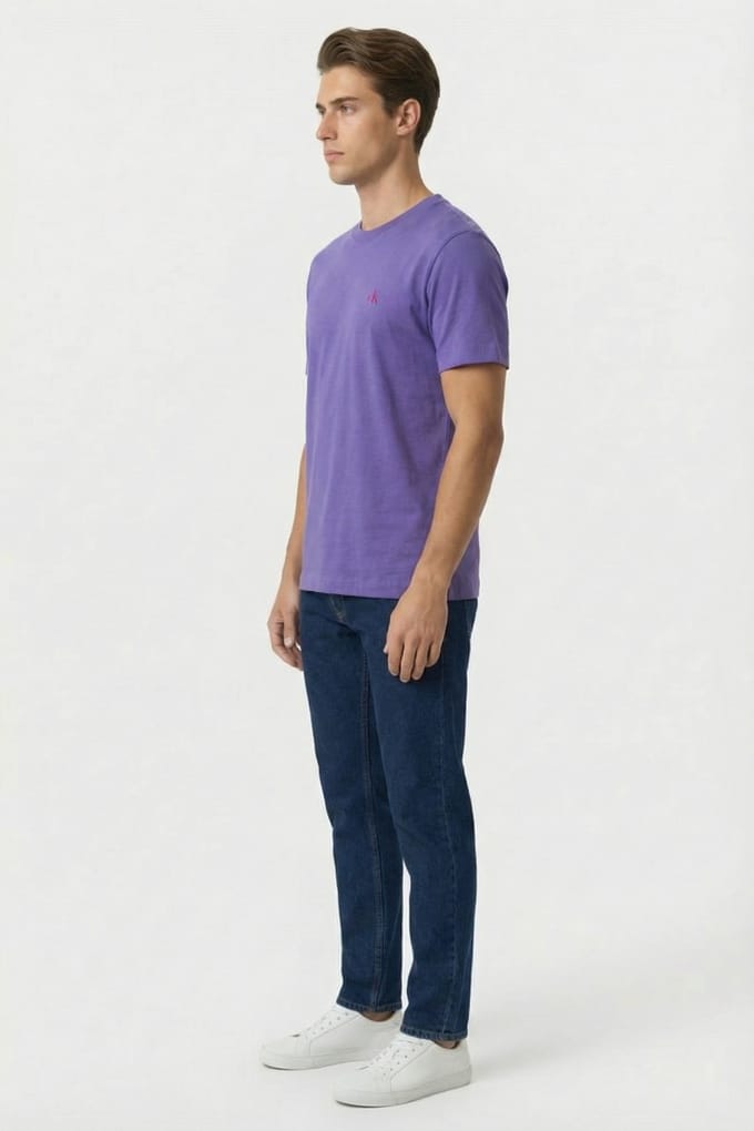 Calvin Klein Ss Easy Monogram Tee Purple Opulence Taglia: XXL | Magliette basic Outlet | Uomo | Viola
