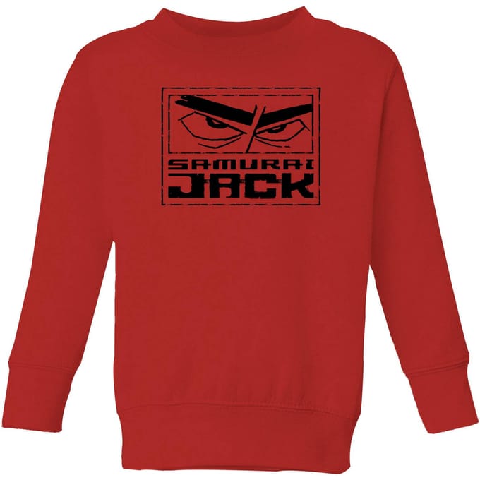 Samurai Jack Stylised Logo Kids' Sweatshirt - Red - 98/104 (3-4 jaar)
