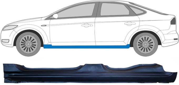 Volledige dorpel voor Ford Mondeo 2007-2015 / Links
