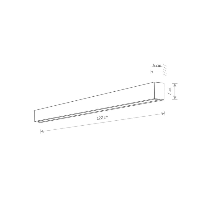 Nowodvorski Lighting Wandlamp Straight L, 122 cm, wit