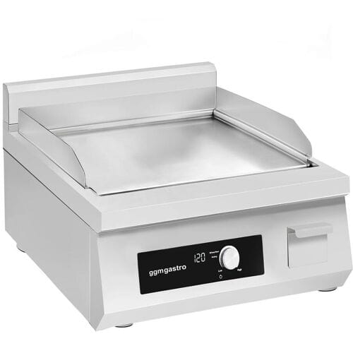 GGM Gastro Inductiebakplaat - 5kW - Glad - Bakoppervlak: 360x240mm zilver