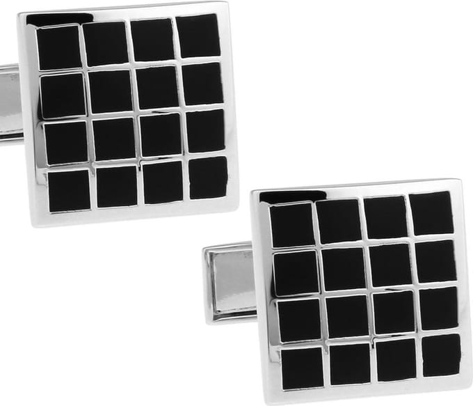 Amanto Manchetknopen Armen - 316L Staal - Vierkant - ∅16mm