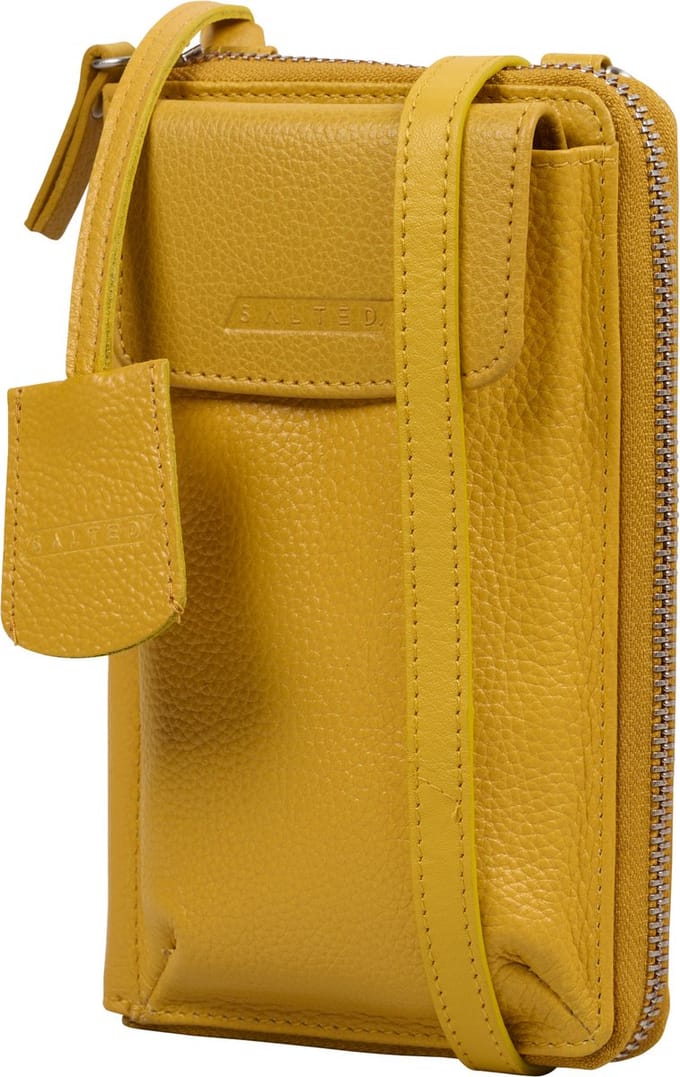 Salted Dames Telefoontasje - Portemonnee tasje - Glad Leer - Geel