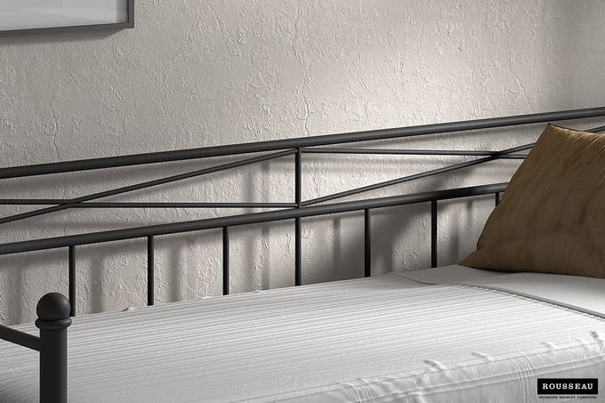 Bedzetel 'Sablo' Zwart 90x200 Met Lattenbodem