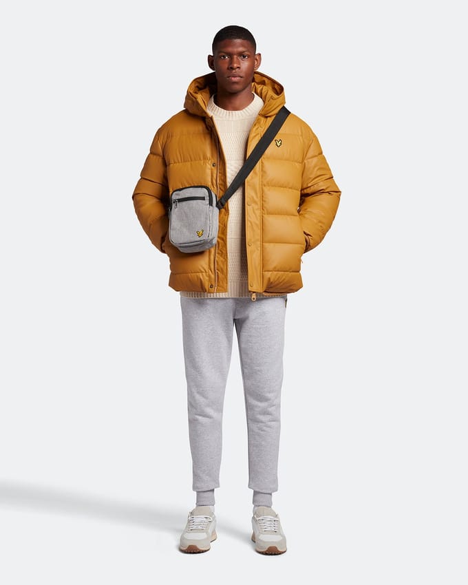 Lyle & Scott jubileum gouden rubberen pufferjack