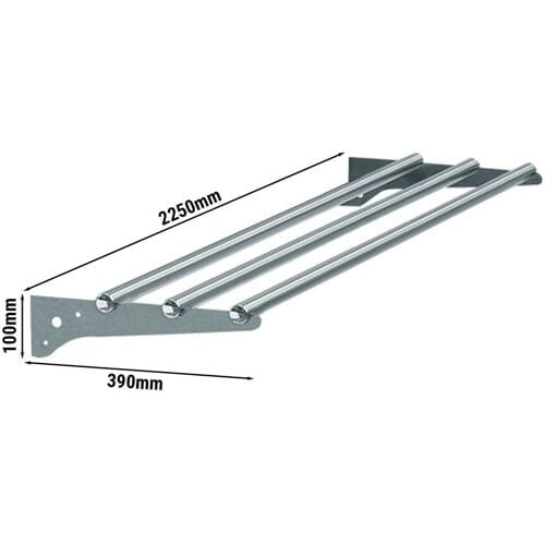 GGM Gastro Tablettrutsche KOPENHAGEN - 2250mm Zilver