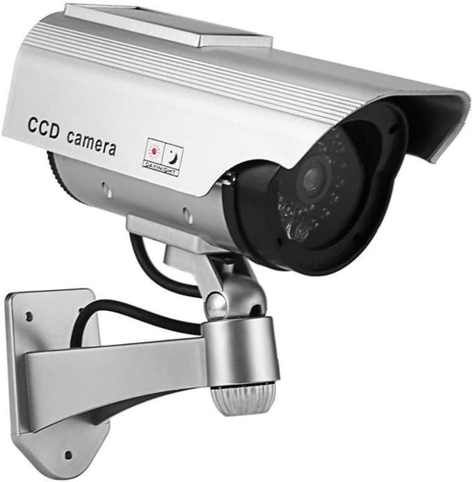 Dome Dummy Beveiligingscamera op Zonne-energie met LED en Bewegingssensor
