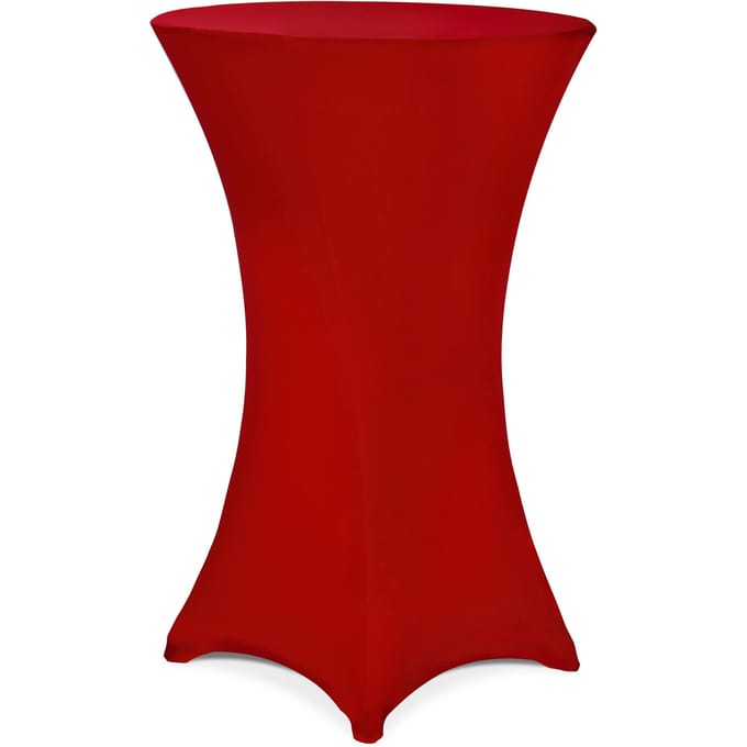Deuba Statafelrok Tafelkleed Stretch 30°C Wasbaar Ø 60 cm Bordeauxrood