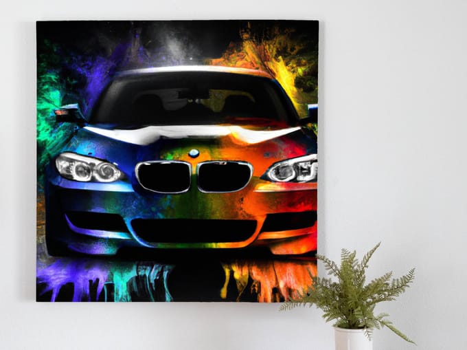 Chromatic bmw blast | Chromatic BMW Blast | Kunst - 40x40 centimeter op Dibond | Foto op Dibond