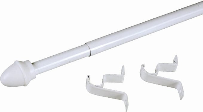 Uitschuifbare caferod wit complete set 50-75 cm