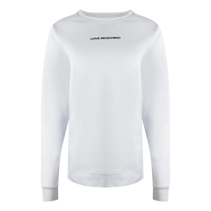 Love Moschino Uniseks Adult Klein Logo Sweatshirt (Wit)