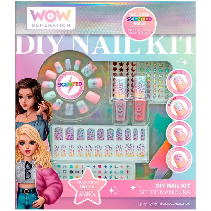 WOW Generation manicure-set met geurende kunstnagels – DIY nagelstudio voor kinderen