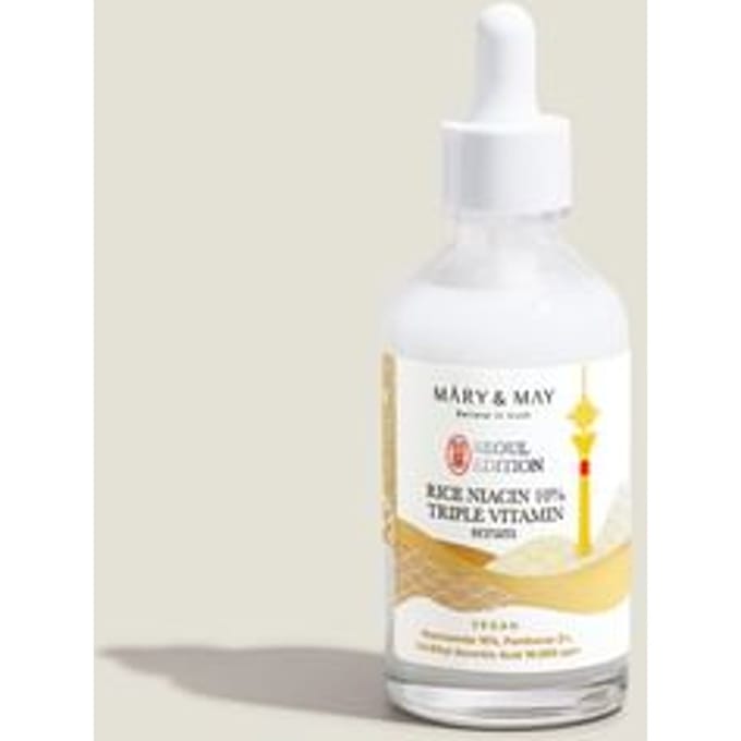 Mary&May Sérum Triple Vitamine Riz Niacinamide 10% Éclaircissant Éclat 80ml Soin Coréen Gouttes Éclat