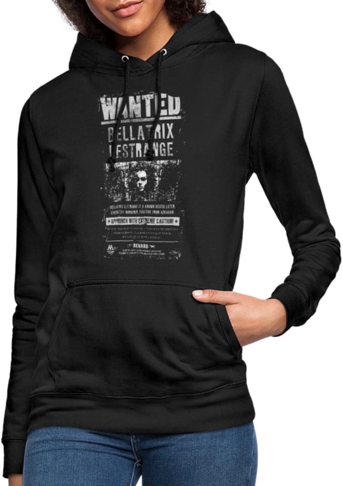 Harry Potter Bellatrix Lestrange Wanted Poster Hoodie Dames