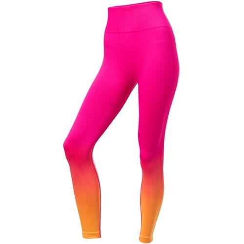 CRIVIT Dames sportlegging - Push up (Donkerroze/oranje, M (40/42))