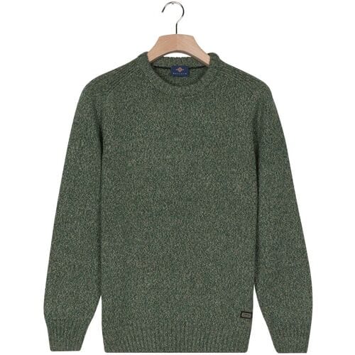 Baileys Trui Crew Neck Pullover Multicolor Single Knit Dark Forest / male