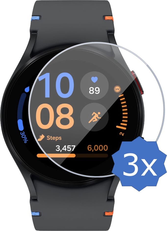 3x Screenprotector geschikt voor Samsung Galaxy Watch FE 40mm - Folie Screen Protector