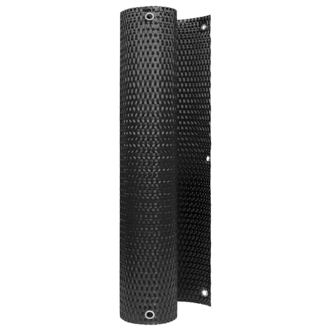vidaXL - Balkonscherm - met - Oogjes - 300 - x - 80 - cm - poly - rattan - Zwart
