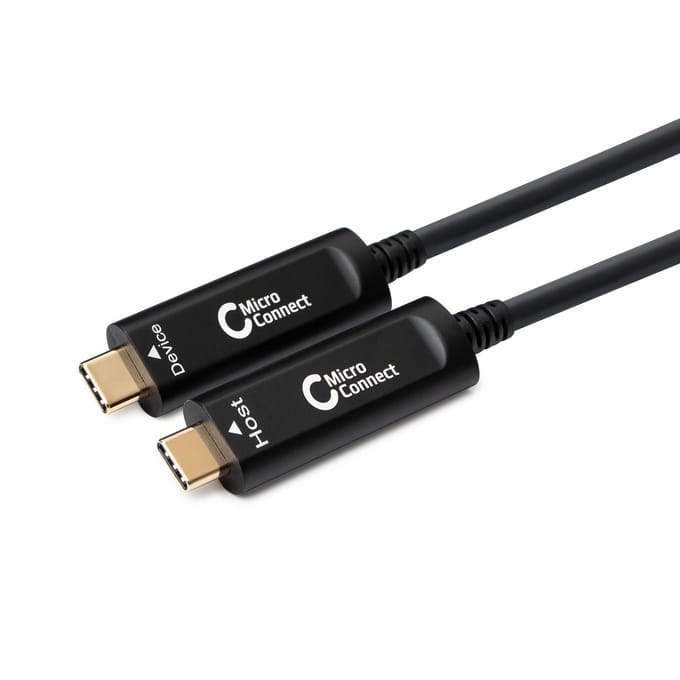 Microconnect MC-USB3.1C15OP USB-kabel USB 3.2 Gen 2 (3.1 Gen 2) 15 m USB C Zwart (geen video)