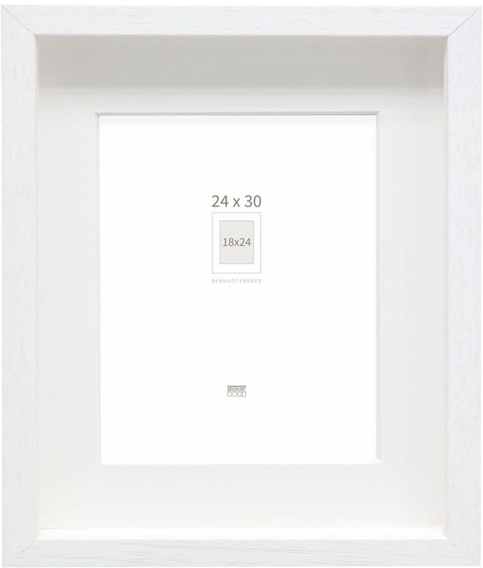 Deknudt Frames Fotolijst - wit met passe-partout - 18x24 cm / 24x30 cm