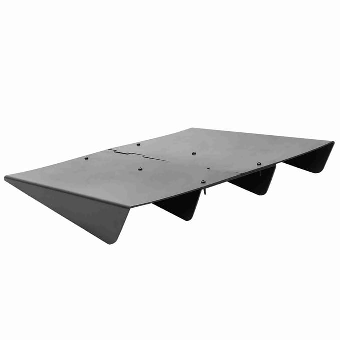 Achterbumper Diffuser 4 Vinnen Spoiler Beschermer Universele Onderdelen Geschikt voor Acura gray