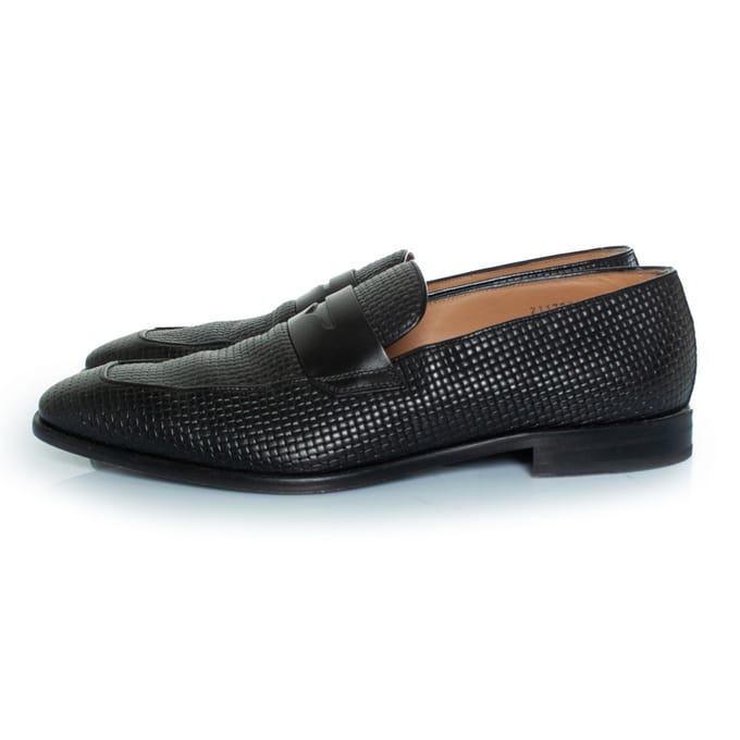 Boss Lisbon gevlochten leren loafers