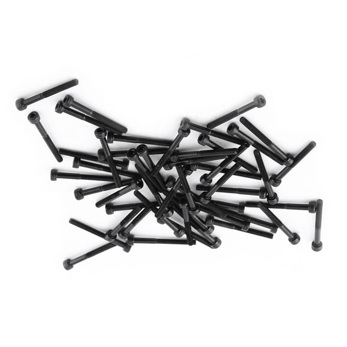 M3 Zwarte Zeskantkop Schroefbout Set (M3*30mm, Gedeeltelijk Draad, 50 stuks)