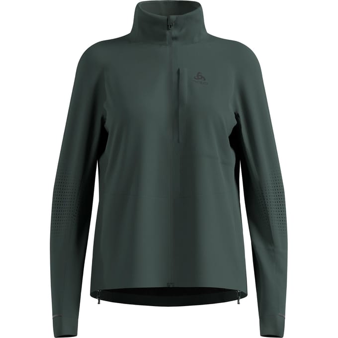 Odlo Zeroweight Pro Warm Reflective Hardloopjas Dames-Olijf