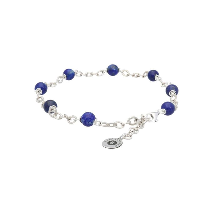 Bela Donaco - Enkelbandje Wrap Wire B6 – Lapis Lazuli – Sterling Zilver