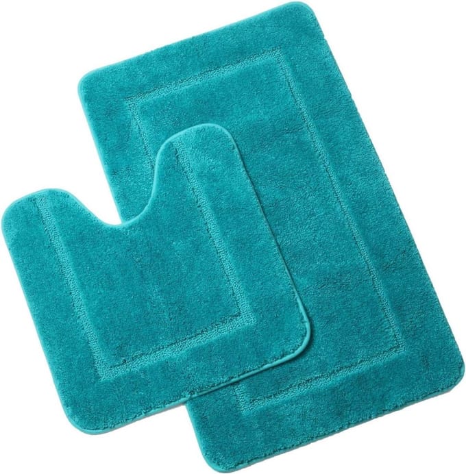 Badmatset - Antislip - Set van 2 - Microvezel - 53 x 86 cm en 50 x 50 cm