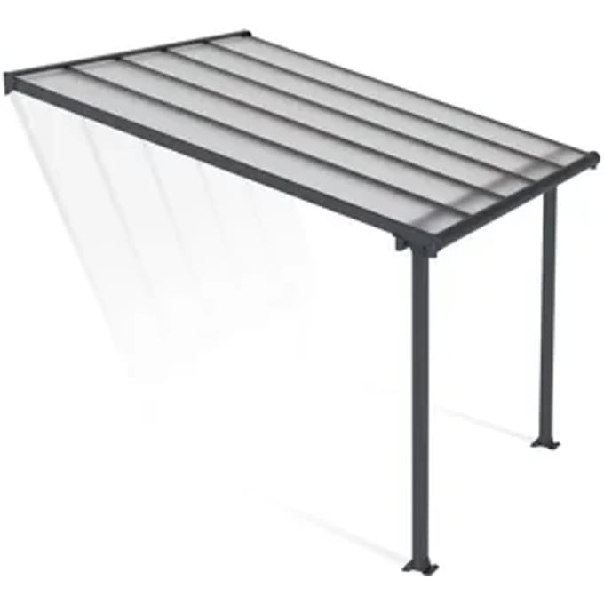 Palram | Canopia - Terrasoverkapping Olympia - Helder - Donkergrijs - 307x294cm